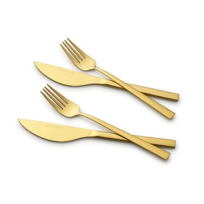 Afbeelding van ECHTWERK pizzabestek set &quot;Bari&quot; (4 delig, Goud)