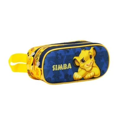 Afbeelding van Lion King Dark Blue 3D Dubbele Etui Simba Rest (22 x 10 8 cm) Pennenzak