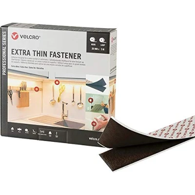 Afbeelding van Dubbelzijdig plakband Velcro Zwart 20 mm x 5 m