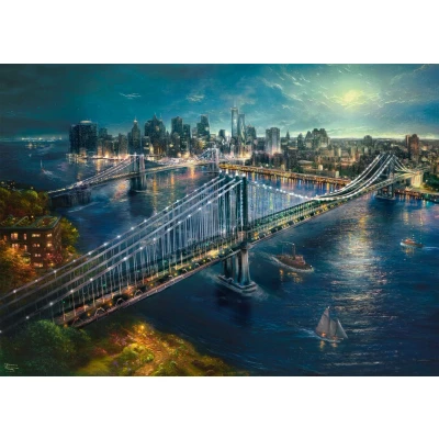 Afbeelding van Schmidt Spiele puzzel Moon over Manhattan, Thomas Kinkade voor volwassenen, 2000 stukjes, 58782