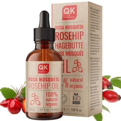 Afbeelding van Rozenbottelolie, 100% puur biologisch veganistisch 50 ml voor littekens en striae Antirimpel Anti veroudering BIO Koudgeperst