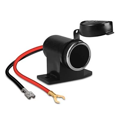 Afbeelding van Navaris autolader met 2 stopcontacten Inbouw sigarettenaansteker stopcontact 12/V adapter Voor boot, caravan, motor en auto aansluitkabel