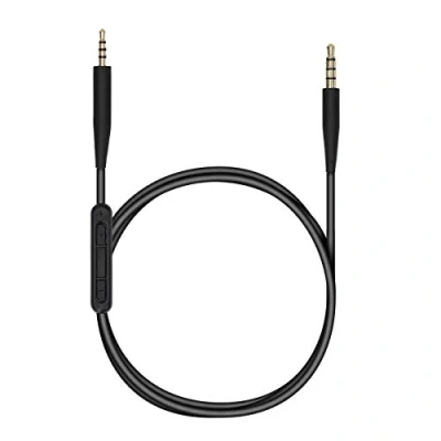 Afbeelding van kwmobile koptelefoonkabel geschikt voor Bose QuietComfort 35 Reservekabel 140 cm Met microfoon en volumeregelaar 3,5 mm aansluiting