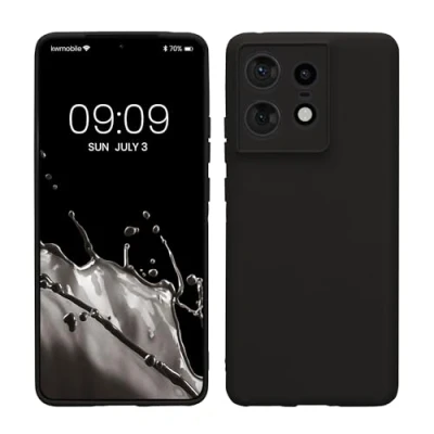 Afbeelding van kwmobile telefoonhoesje geschikt voor Motorola Edge 50 Pro Hoesje smartphone Precisie camera uitsnede In mat zwart