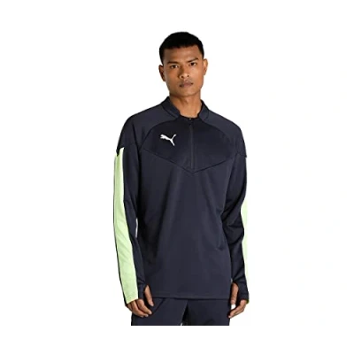 Afbeelding van Puma Individualfinal 1/4 ZIP Sweater, Heren, Maat: Small, Parisian night/fizzy light