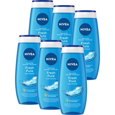 Afbeelding van 6x Nivea Fresh Pure Douchegel 250 ml