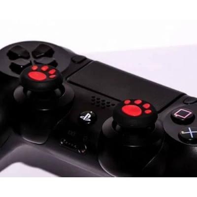 Afbeelding van Set van 4 Joystick beschermfolies, compatibel met alle console controllers/G MOTIONS, personalisatie je joysticks, betere grip en volledige bescherming, G Paw universeel, rood