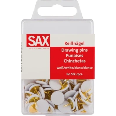 Afbeelding van SAX Punaises 80 stuks wit