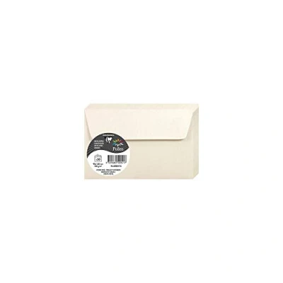 Afbeelding van Clairefontaine Ref 50041C Stuifmeel iriserende zelfklevende enveloppen (Pack van 20) 90 x 140 mm groot, 120gsm papier, gemakkelijk te pellen strip crème