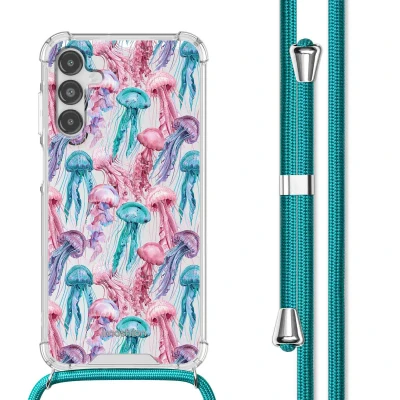 Afbeelding van Samsung Galaxy A14 (4G) Hoesje Kunststof iMoshion Softcase/Koordhoesje/Backcover Jellyfish Watercolor Telefoonhoesje
