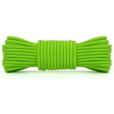 Afbeelding van Abma Cord Bungeekoord 5mm 10M Rubberen Touw Elastisch Koord Expandertouw Spankoord Elastiek voor Camping, Zeildoek, Aanhangwagen, Rugzak, Tentstok, Kajak Fluorescerend Groen