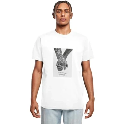 Afbeelding van Mister Tee Trust Tshirt print, Heren, Maat: 4XL, White