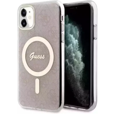 Afbeelding van Bescherming Guess iPhone 11 6.1&quot; pink hardcase 4G MagSafe