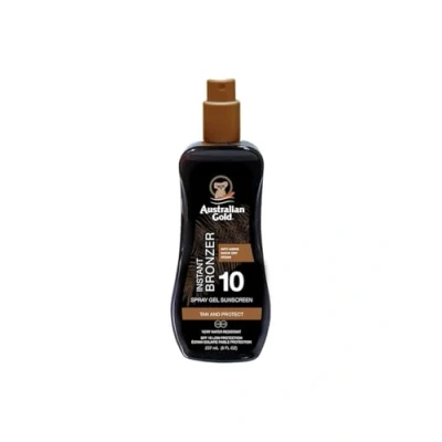Afbeelding van Australian Gold Zonnebrand SPF 10 Spray Gel met bronzer Zonnebrandcrème 237 ml Zonnespray