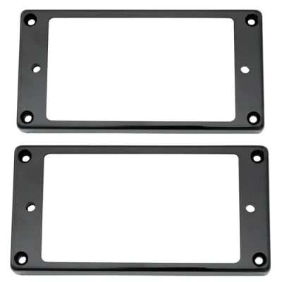 Afbeelding van Musiclily Pro kunststof Flat Profile Humbucker Pickup Ring Frame voor Elektrische Gitaar, Zwart(Set van 2)
