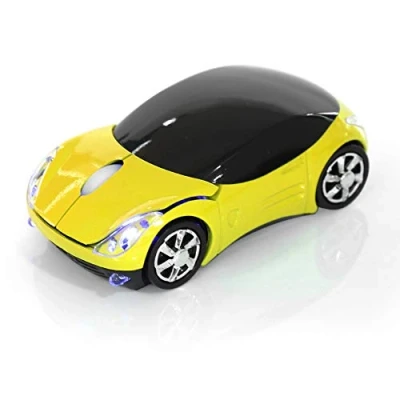 Afbeelding van Draadloze Bluetooth muis, 2,4 GHz, draagbare optische muis 1600 dpi voor Mac/Android/Me/PC Windows/Tablet Gaming Office (geel)
