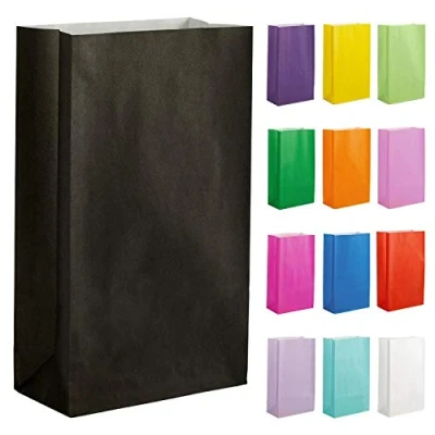 Afbeelding van Thepaperbagstore 40 Papieren Zakjes Voor Feestjes En Cadeaus Zwart 140x245x70mm