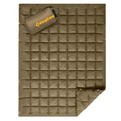 Afbeelding van KingCamp Reisdeken Multifunctionele Ultralight Camping Deken met Snap Button Emergency Slaapzak voor binnen of buiten, 175 x 135cm