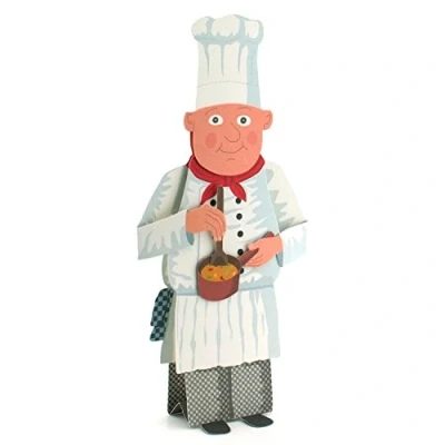 Afbeelding van &quot;CHEF KOCH&quot; pop up kaart ideaal als uitnodigingskaart voor kookavond of keukenfeest