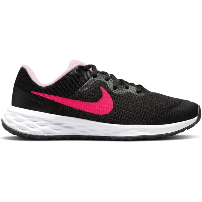 Afbeelding van NIKE Performance Revolution 6 (GS) Hardloopschoenen neutraal voor kinderen, Maat: 36, Black/hyper pink/pink foam Textiel/ synthetisch