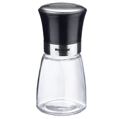 Afbeelding van Westmark poedersuikerstrooier, met aromadeksel, inhoudscapaciteit: 190 ml, glas/roestvrij staal/kunststof, Blacky, transparant/zwart/zilver, 69512260