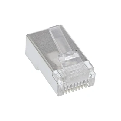 Afbeelding van RJ45 Modulaire UTP stekker 8P8C (ronde kabel) Zak 100 stuks