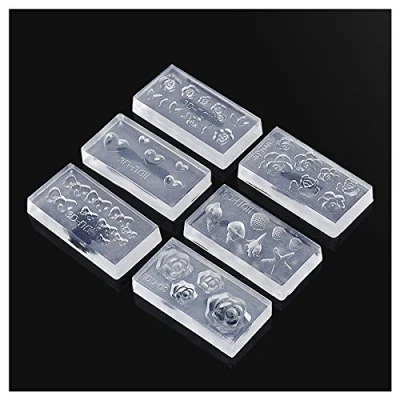 Afbeelding van 6 stks Duurzaam 3D Silica Mold voor Nail Art DIY Decoratie Ontwerp