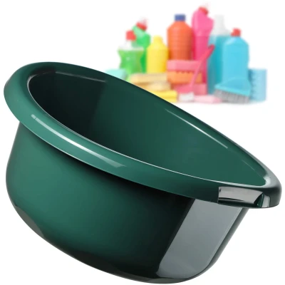 Afbeelding van KADAX Kunststof kom, spoelbak in verschillende maten en kleuren, robuuste wasbak, universele voor badkamer, wasruimte (15 l, groen)