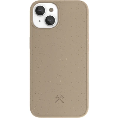 Afbeelding van Woodcessories bio Case MagSafe geschikt voor iPhone 14 duurzaam eco vriendelijk gemaakt van materialen en draadloos laden Taupe