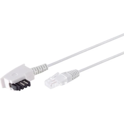 Afbeelding van Shiverpeaks S/CONN maximale connectiviteit TAE F stekker naar RJ45 stekker, VDSL router kabel, wit, 15,0m, Telefoon accessoires