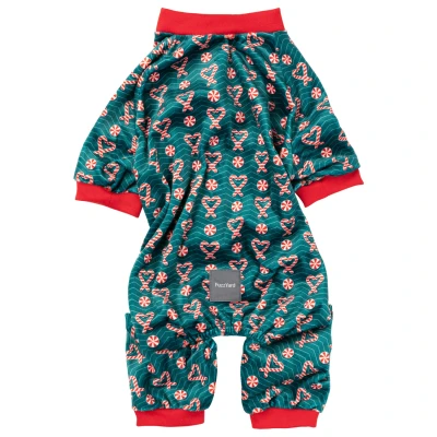 Afbeelding van Fuzzyard Honden Pyjama I Heart Candy Canes Hondenkleding Groen 5