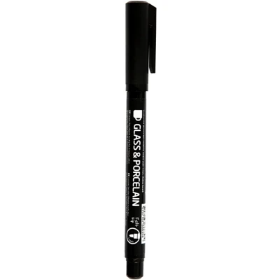 Afbeelding van Creativ Company Contourstift voor Glas en Porselein Zwart, Lijndikte 1 3 mm