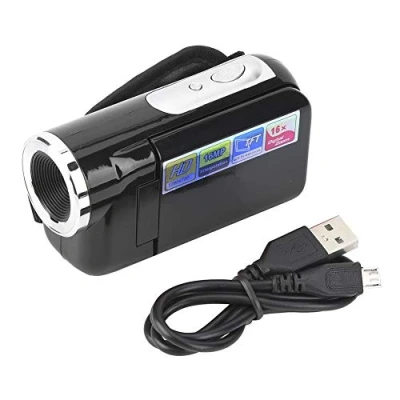 Afbeelding van Digitale Videocamera, 1080P 16X HD Videocamera Camcorder Vlogging camera met 2 inch TFT LCD scherm voor Kinderen/Beginners/Kinderen/Tieners/Studenten/Ouderencadeau(zwart)
