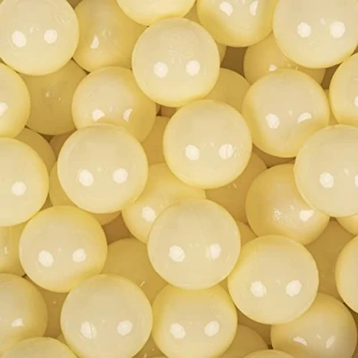 Afbeelding van KiddyMoon Plastic Ballen Voor Kinderen Ø 7 Cm Kleurig Gecertificerd Gemakt In EU, Pastel Geel,50
