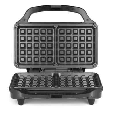 Afbeelding van Salter Dubbele Wafelmaker Antikleef Dual Wafelijzer Platen, Diepe Belgische &amp; Amerikaanse Wafels, Automatische Temperatuurregeling, Koelblijvende Handgreep, Hartige Snacks Desserts, 900W