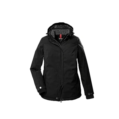 Afbeelding van STOY Dames functionele jas met afritsbare capuchon grote maten STW 9 WMN JCKT, zwart, 50, 39795 000