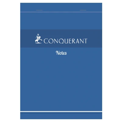 Afbeelding van Conquerant 100101160 schrijfblok &amp; schrift A5 200 vel Blauw