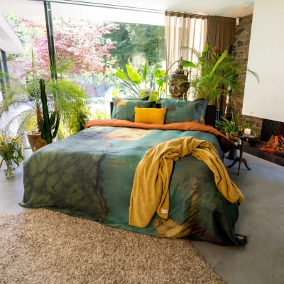 Afbeelding van Dekbedovertrek Kayori Oita Groen Tencel 200 x / 220 cm 2 Persoons
