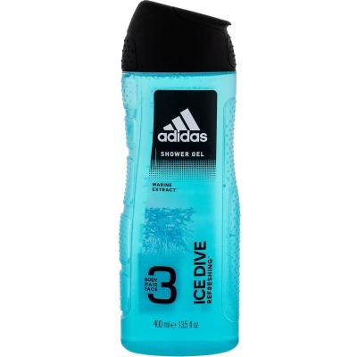 Afbeelding van Adidas Douchegel Men ICE DIVE 3in1 (Body, Hair, Face) 400 ml