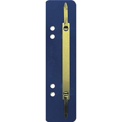 Afbeelding van Exacompta 425007B 100 Pack plastic nietstrips donkerblauw. Van PP folie commerciële hechtingen Aktendulli nietmachine snelhechters ideaal voor kantoor en school