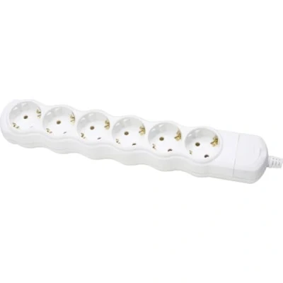 Afbeelding van Kopp tafelcontactdoos 6 voudig 45gr RA wit zonder snoer