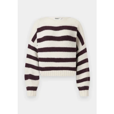 Afbeelding van Trui Only Aya Life Knit Birch/Mauve Wine