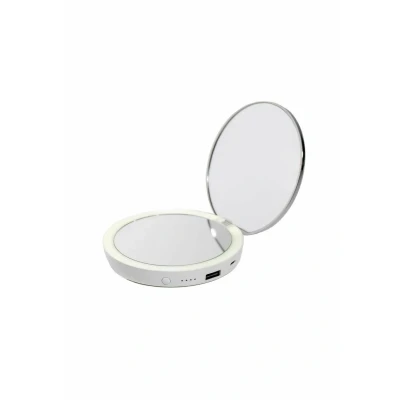 Afbeelding van Stylpro FLIP &#039;N&#039; Charge Power BANK LED Mirror Makeupspiegel, Maat: One Size, White