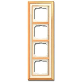 Afbeelding van Abb busch jaeger afdekraam 4 voudig dynasty messing ivoor 2cka001754a4636