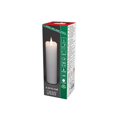 Afbeelding van Kaars led kerstverlichting binnen 1 lampje 17 cm warm wit 2x