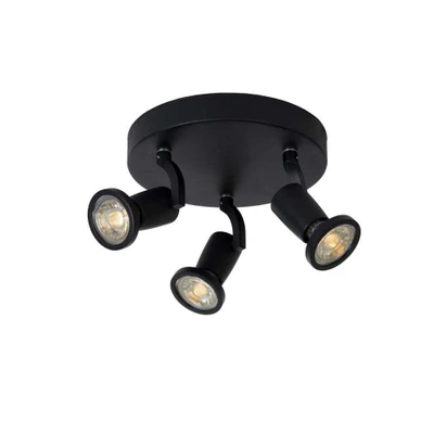 Afbeelding van Lucide JASTER LED Plafondspot Ø 20 cm GU10 3x5W Zwart