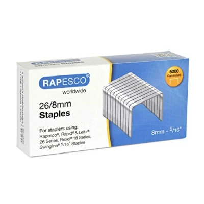 Afbeelding van Rapesco S11880Z3 26/8 mm Verzinkte Nietjes, 5000 Stuks