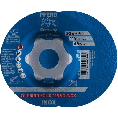 Afbeelding van Afbraamschijf Gebogen 115 Mm 22.23 Pferd Cc Grind Solid Sg Inox 64186115 10 Stuks