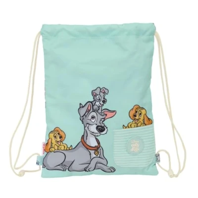 Afbeelding van Rugtas met Koordjes Blauw 26 x 34 1 cm
