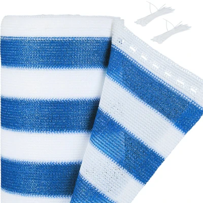 Afbeelding van Relaxdays Zichtbreeknet 1,8 m zichtdoek tuin gestreept van HDPE blauw wit x 20 meter